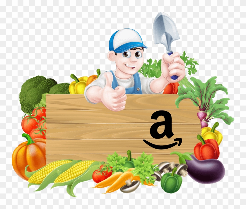 Amazon Buys Whole Foods - Cartoon Background Images Vegetables Clipart #741843