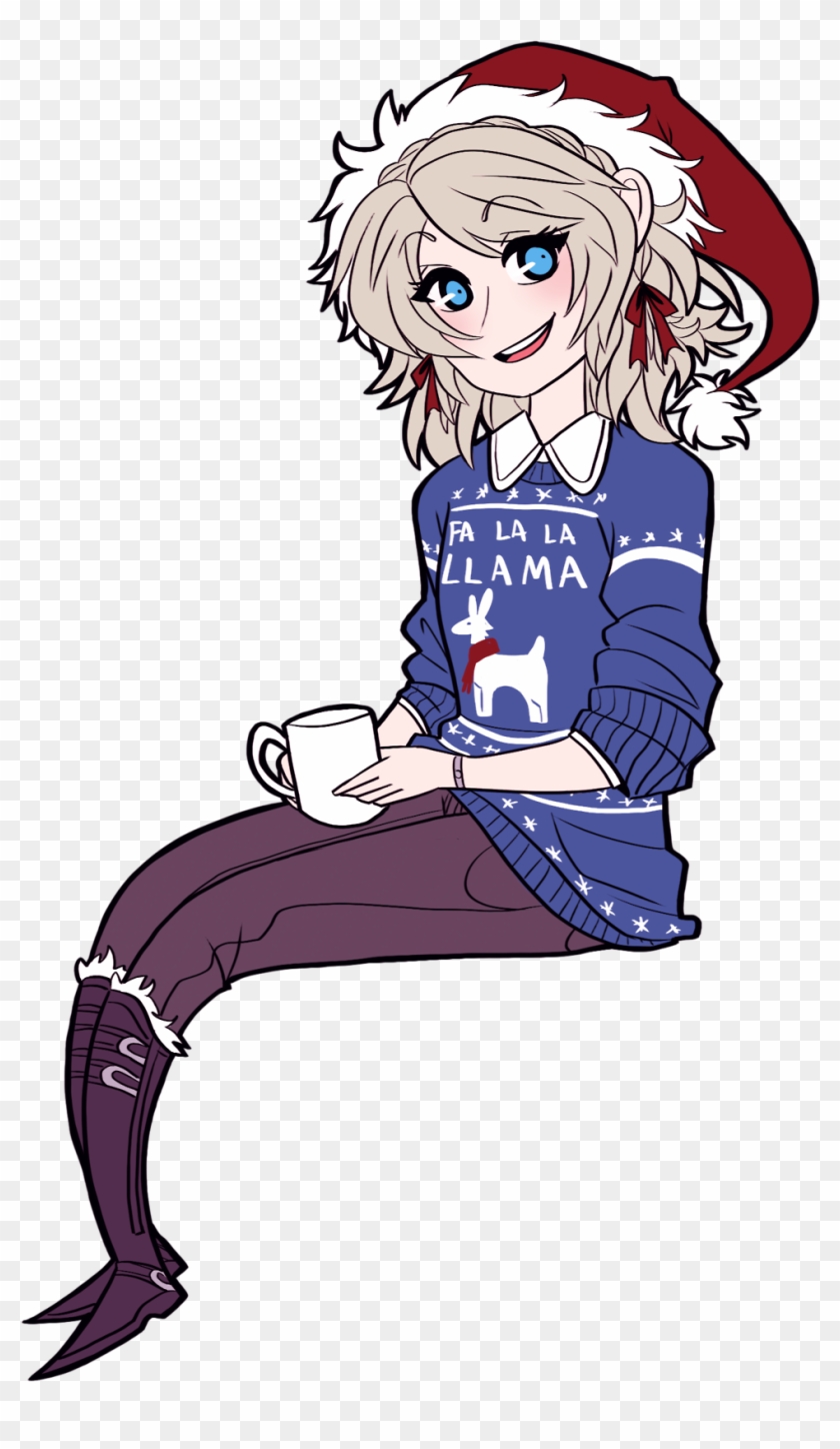 “ It's Ya Girl Luna In An Ugly Christmas Sweater - Anime Girl Christmas Sweater Clipart #742271