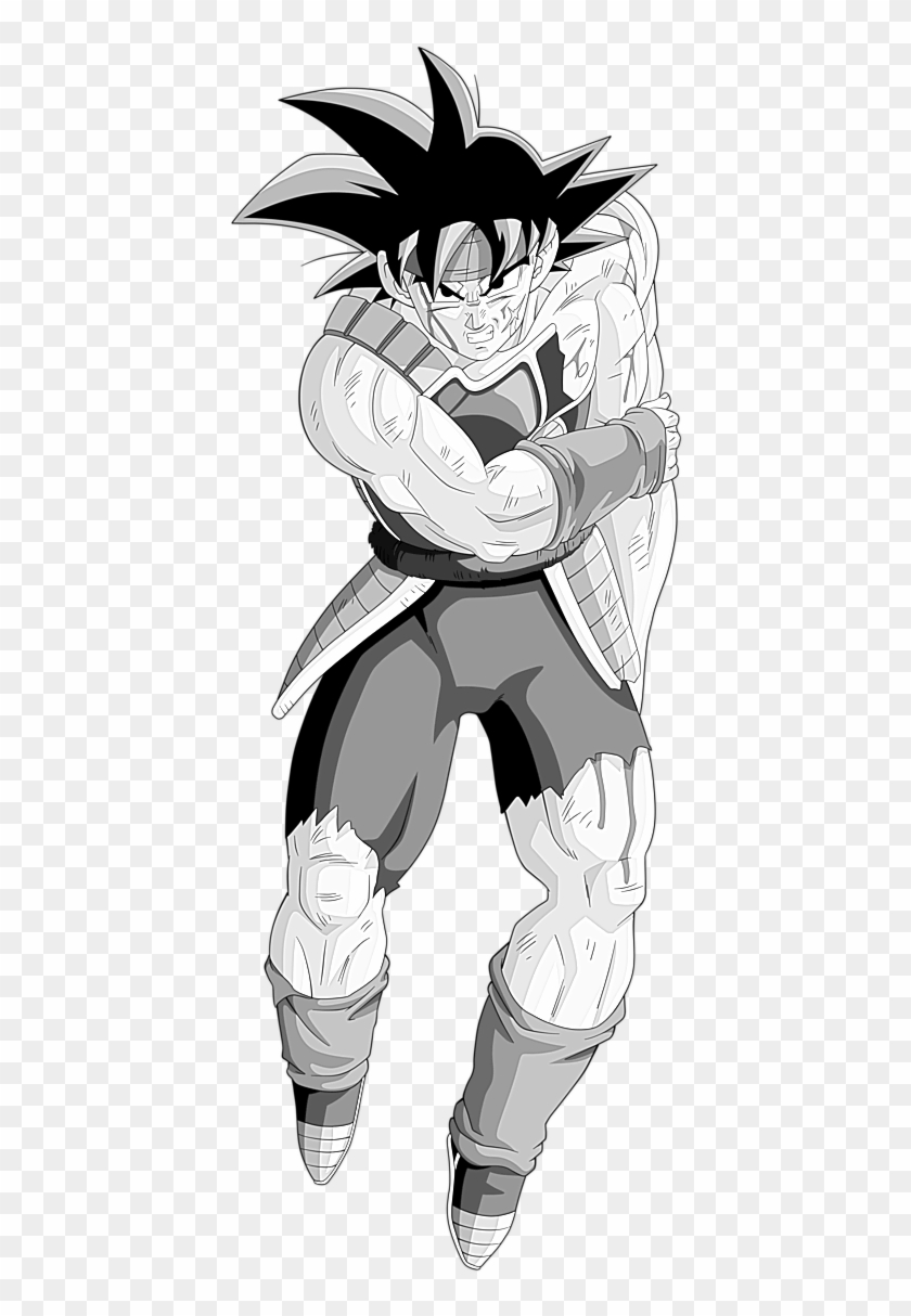 Bardock Sketch By Speedy Hedgehog - Bardock Black And White Clipart