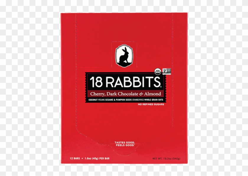 18 Rabbits Cherry Dark Chocolate Almond Bar - Graphic Design Clipart