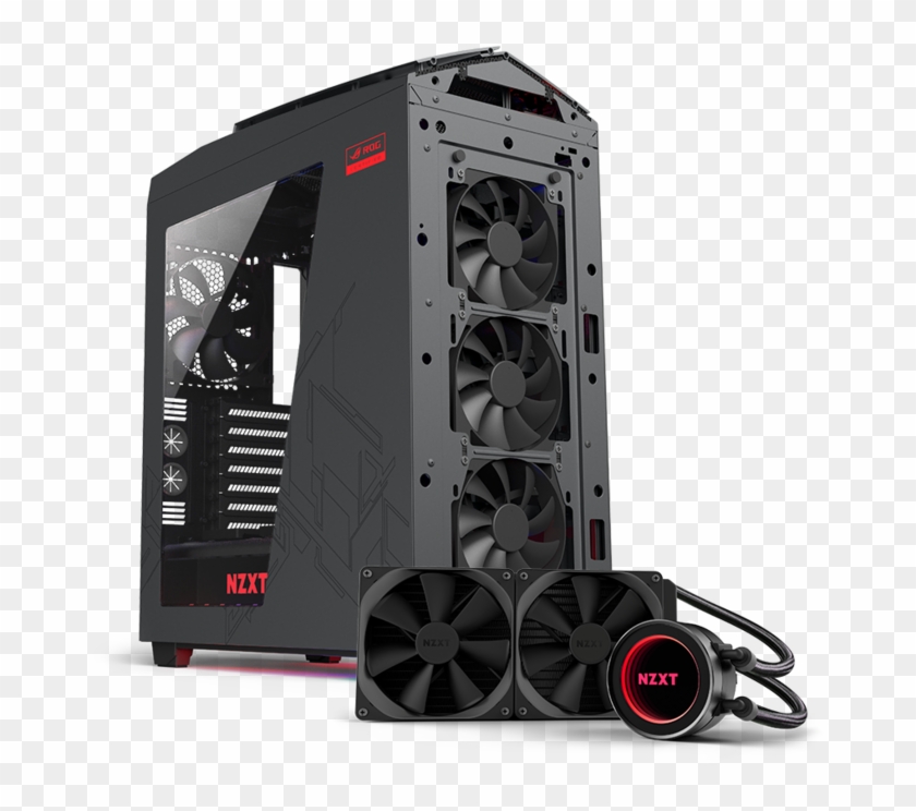 Nzxt Noctis 450-rog Edition - Nzxt Kraken Clipart #743017
