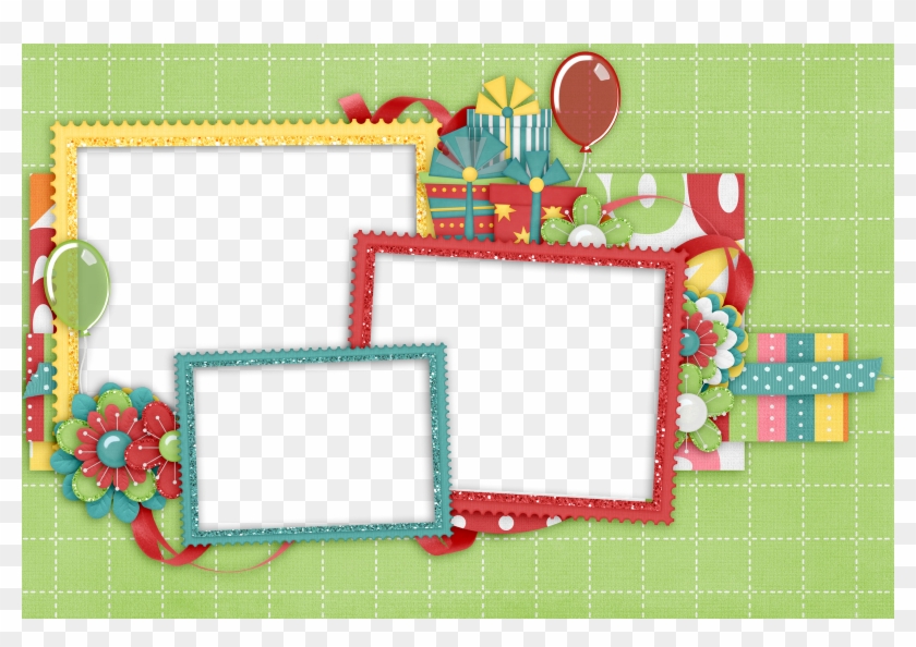 Scrapbook Sketches, Scrapbook Pages, Birthday Scrapbook, - Marcos Para Collage De Cumpleaños Clipart #743789