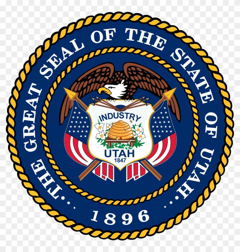Coat Of Arms Or Logo - Great Seal Of The State Of Utah Clipart #744300
