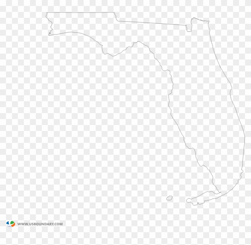 Florida Outline Map - Drawing Clipart #744581