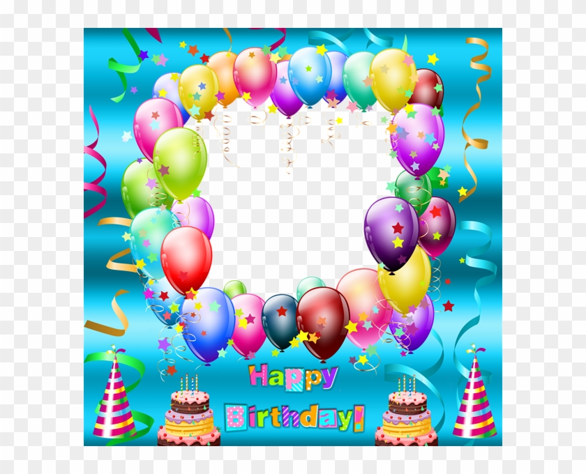 Happy Birthday Transparent Blue Frame Gallery Png Transparent - Happy Birthday Frame Png Transparent Clipart #744823