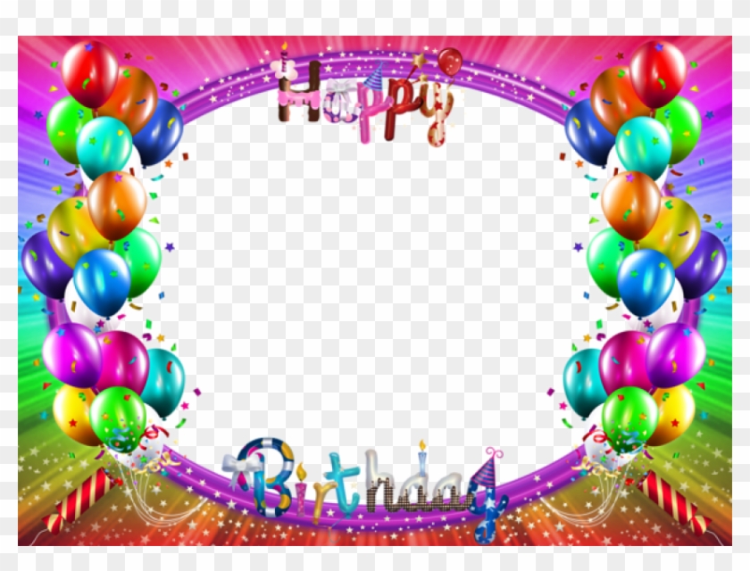 Best Stock Photos Happy Birthday Colorful Png Frame - Transparent Frame Happy Birthday Clipart #744896