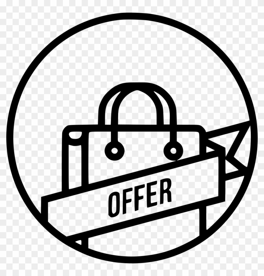 Offer Ribbon Carry Bag Cart Online Tag Label Comments - Mobile Offer Icon Clipart