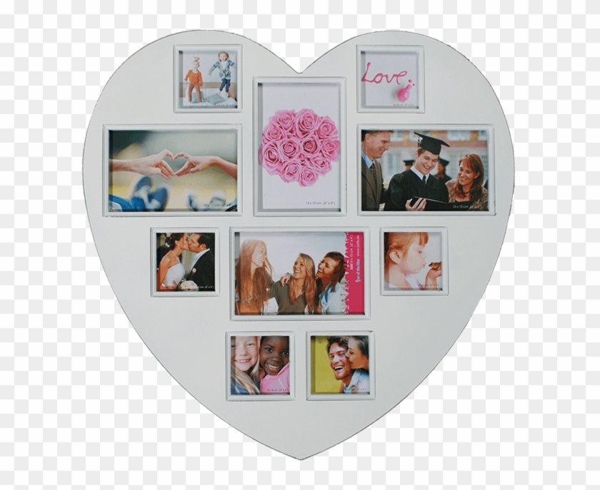White Plastic Photo Frame - Valokuvakehys Kollaasi Clipart #745405