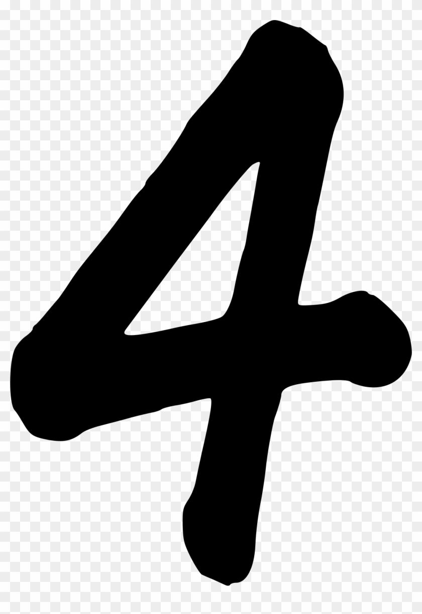 4 Number Png Image Transparent - Transparent Number 4 Black Clipart
