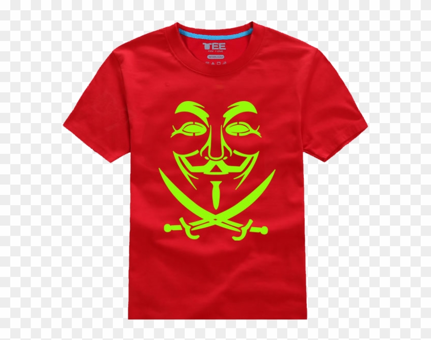Glowing Pirate Red T-shirt - Pirate Flag Clipart #745725