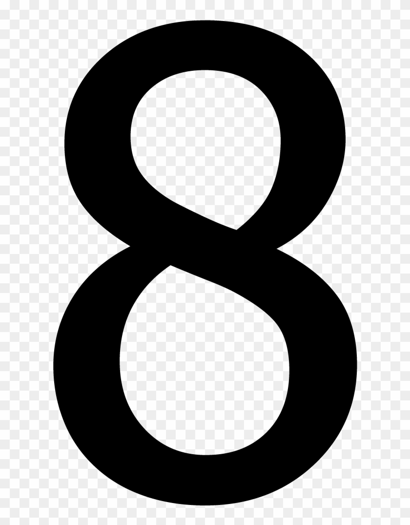 Number 8 Png - Solid Black Large Numbers To Print Clipart (#745764