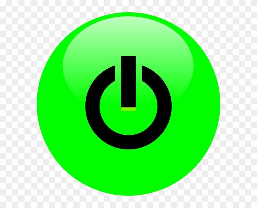 Green Power Button Png - Circle Clipart #746384