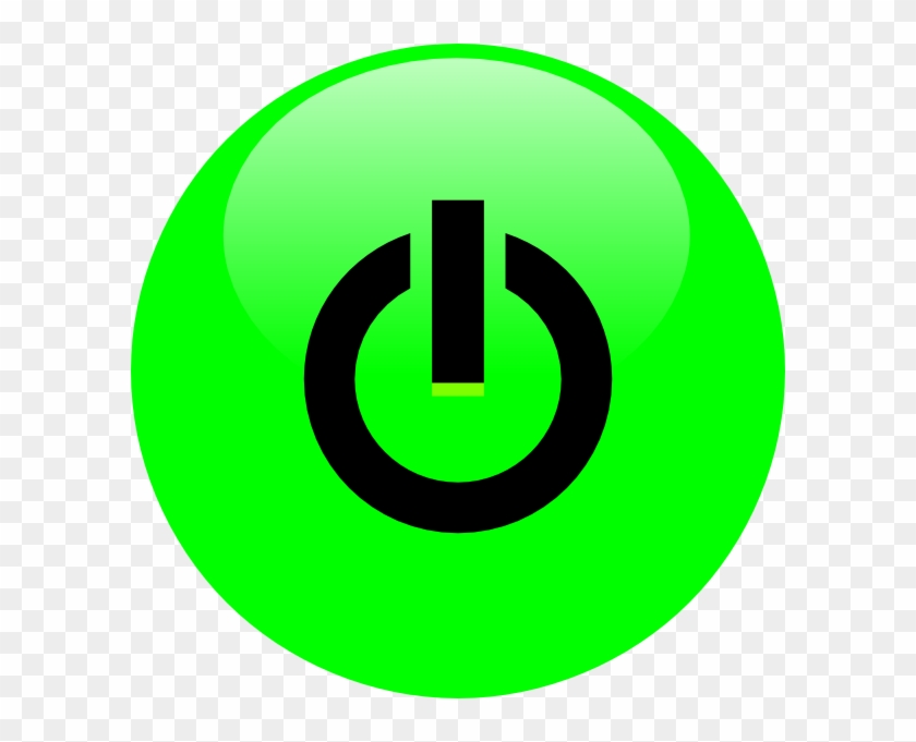Green Power Button Png - Circle Clipart