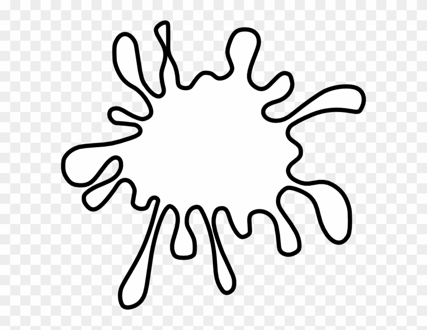 Splatter Clipart Outline Paint - White Paint Splatter Clip Art - Png Download