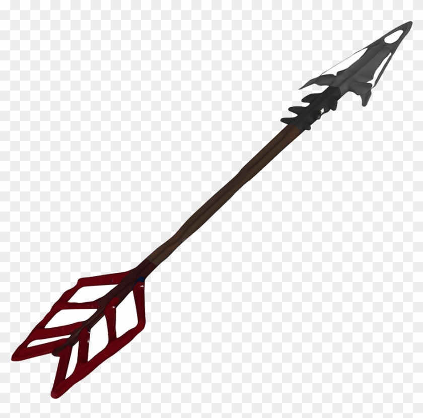 Arrow Clipart With Red Arrow Tail - Rifle - Png Download