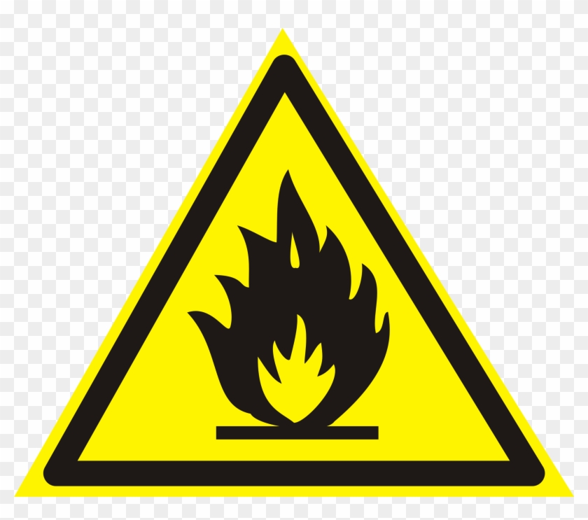 Vector Symbol «fire Hazard, Flammable Substances» - Пожароопасно Легковоспламеняющиеся Вещества Clipart #747670