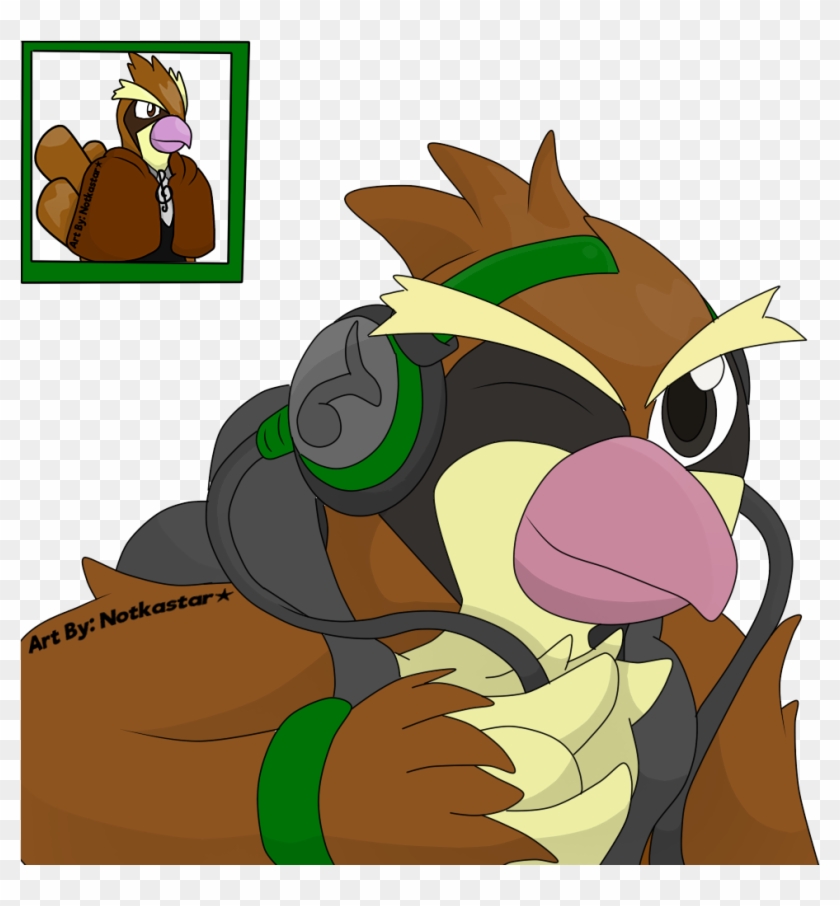 Pidgey With A Beat - Cartoon Clipart