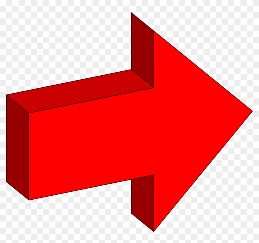 3d Arrow Clipart - Red Arrow Transparent - Png Download #747887