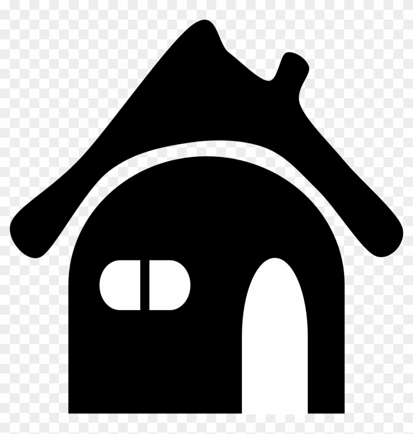 Home Tree House Clipart Clip Art Vector - Christmas House Black White Vector - Png Download