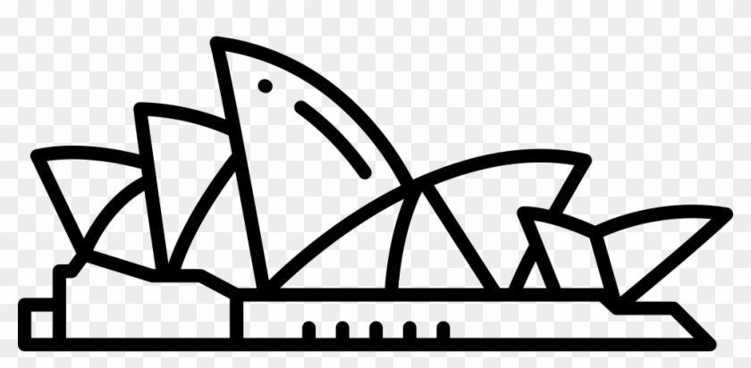 Sydney Opera House Clipart Png - Outline Of The Sydney Opera House Transparent Png #748550