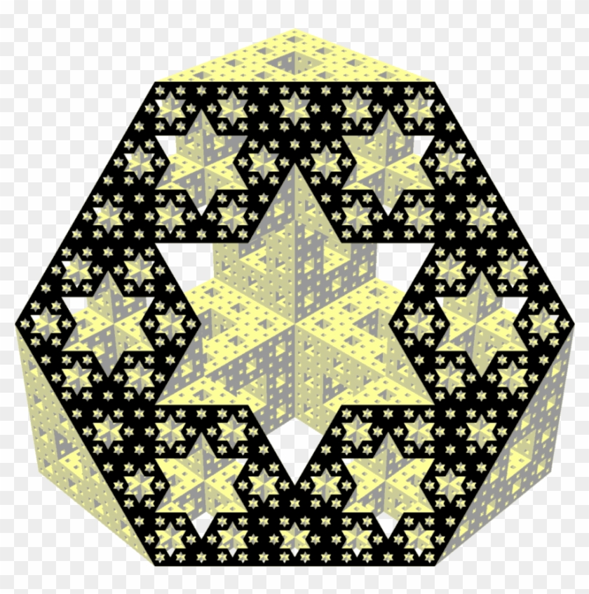 Menger Sponge Diagonal Section - Menger Sponge Cross Section Clipart #748694