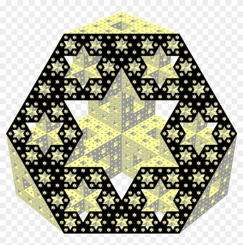 Menger Sponge Diagonal Section - Menger Sponge Cross Section Clipart