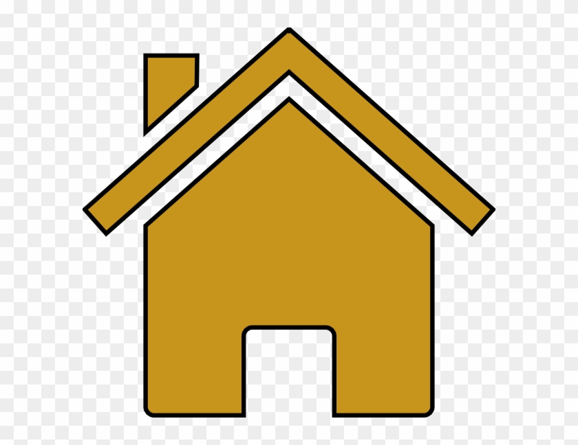 House Clipart Outline Clipart - Home Icon Gold Png Transparent Png #748719