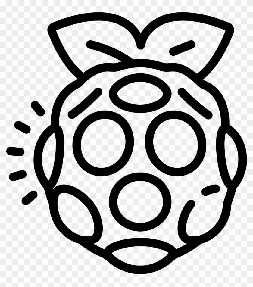 Raspberry Pi Icon - Raspberry Pi Black And White Clipart