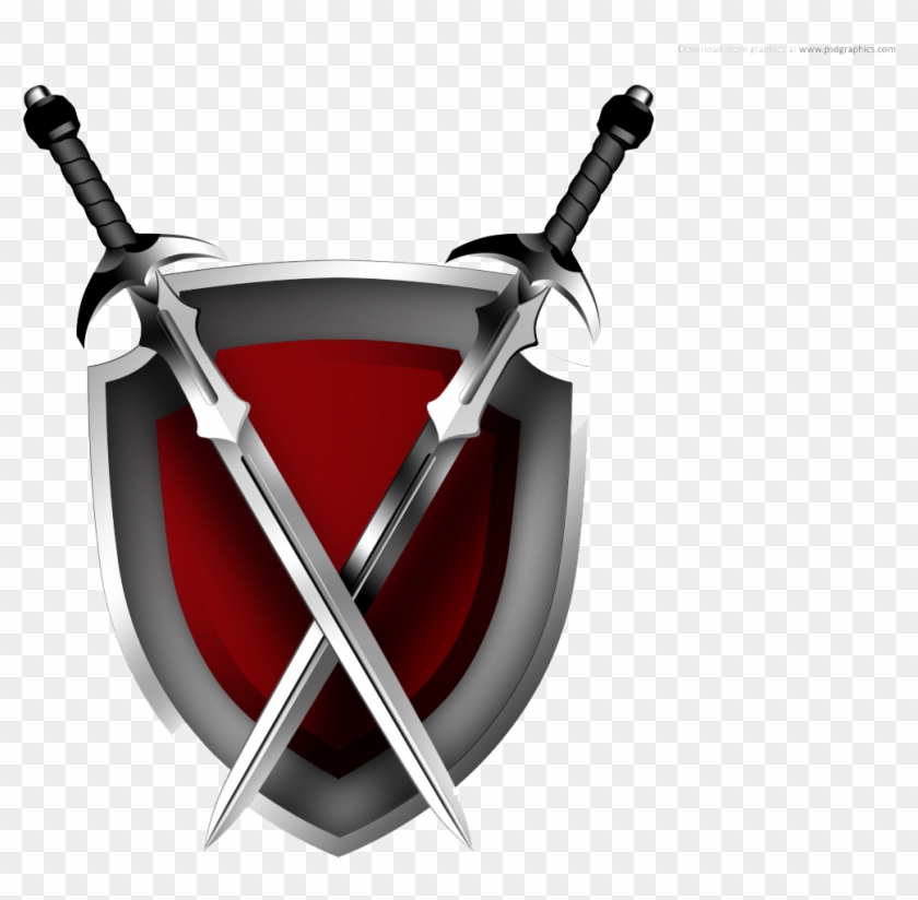 Cross Sword Png Transparent Image - Sword Shield Clipart #750259