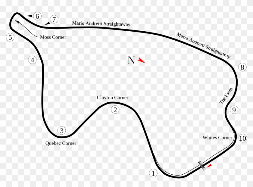 Open - Canadian Tire Motorsports Park Layout Clipart #750490