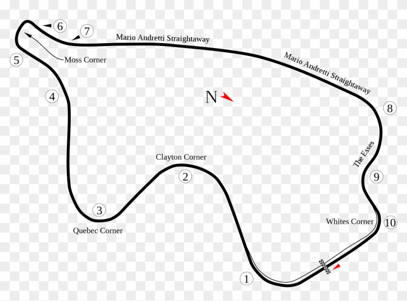 Open - Canadian Tire Motorsports Park Layout Clipart