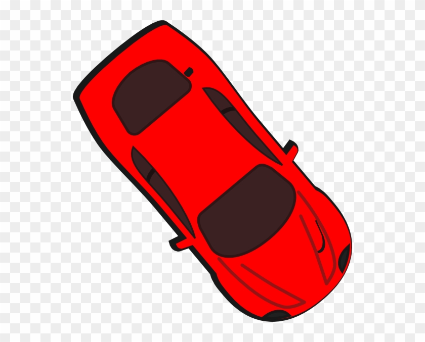 Red Car Vector Top View Clipart