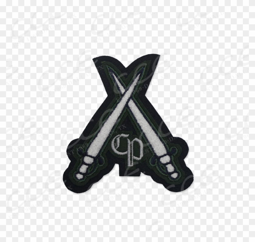 College Park Hs Crossed Swords Sleeve Mascot - Cross Clipart