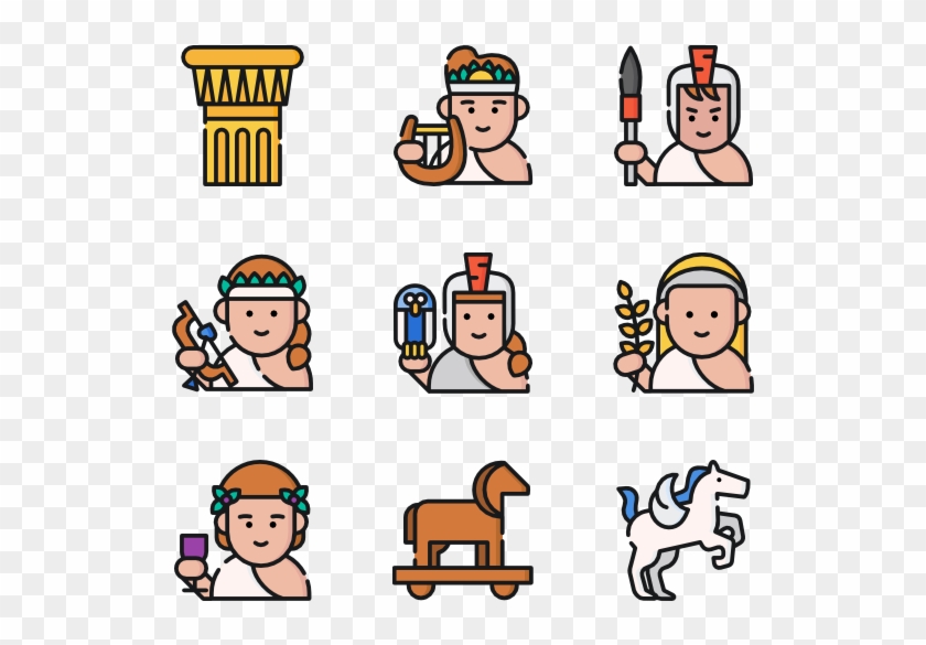 Greek Mythology - Friends Icon Colour Clipart #751199