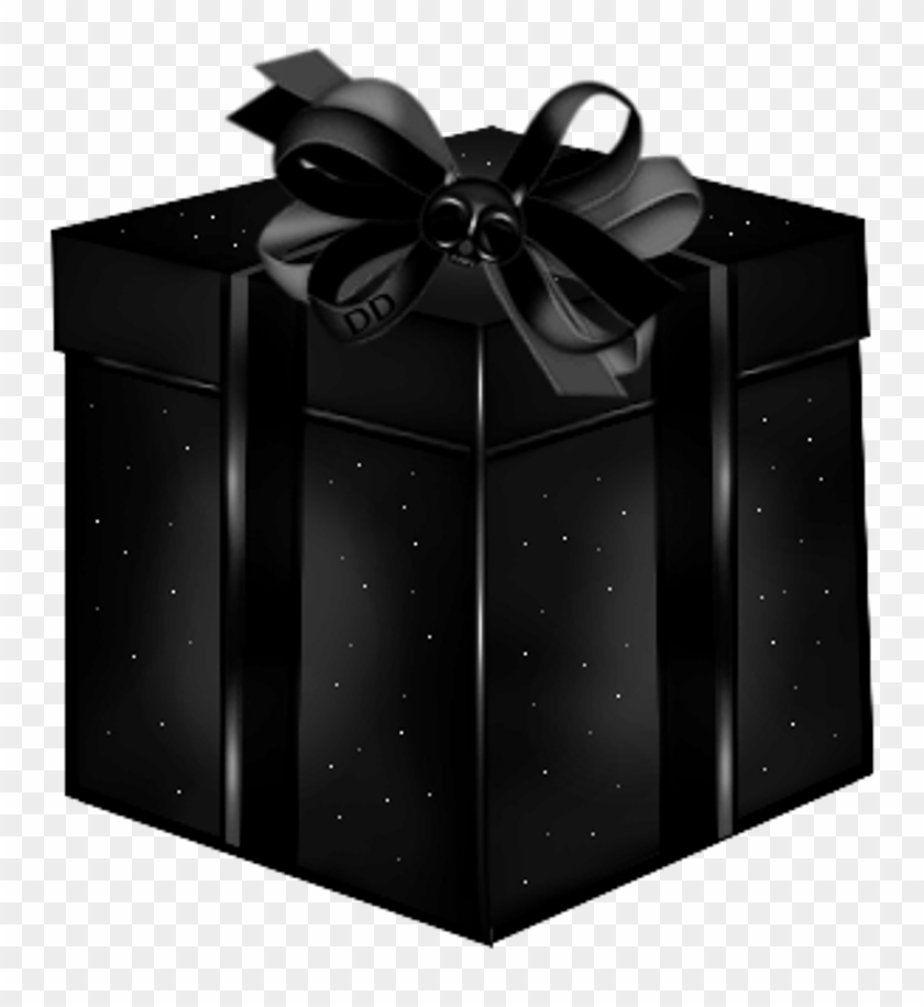 Present Gift Skull Black Bow Box Blackbox Blackgift - Wrapping Paper Clipart #751200