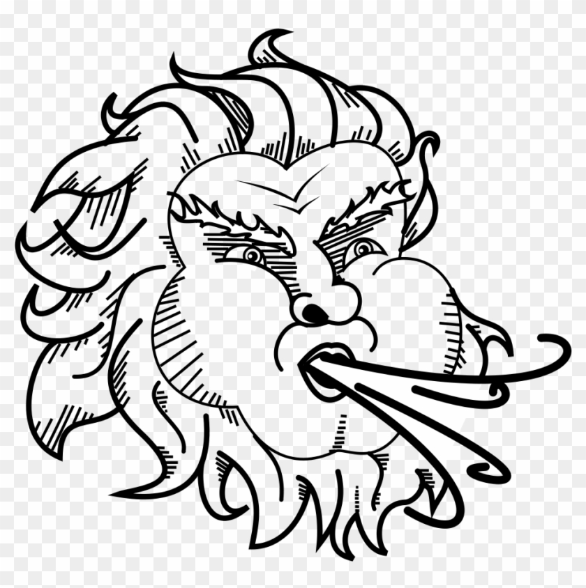 1000 X 978 3 - Old Man Wind Blowing Clipart #751382