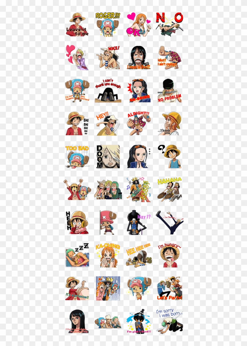 One Piece Straw Hat Crew - Inazuma Eleven Line Stickers Clipart