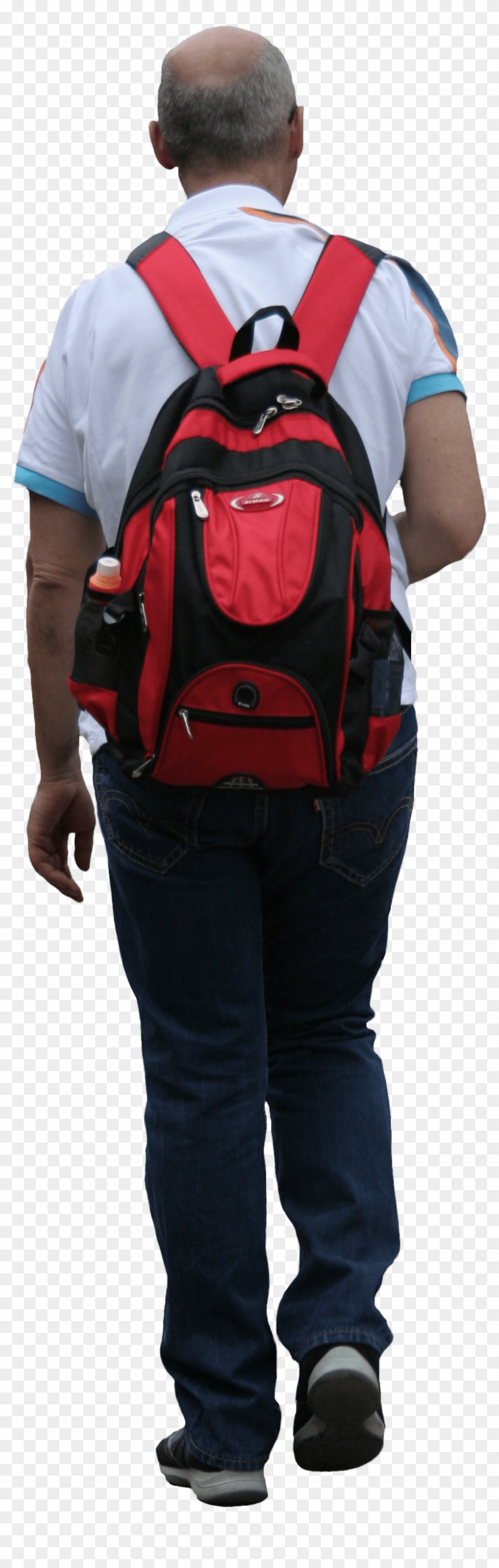 Old Man With Backpack Clipart #751946