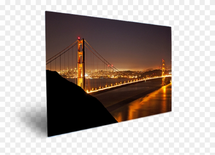Night Look Golden Gate Bridge - Self-anchored Suspension Bridge Clipart