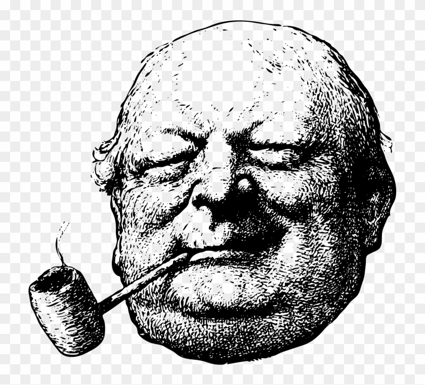 Medium Image - Smoking Old Man Clipart - Png Download