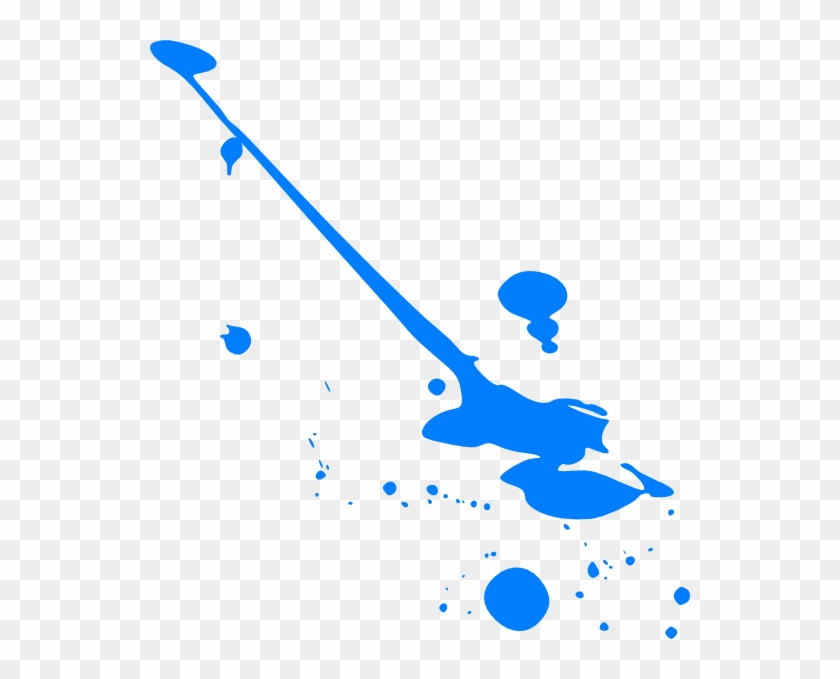Blue Splatter Paint Clip Art - Blue Splatter Paint Png Transparent Png #752283