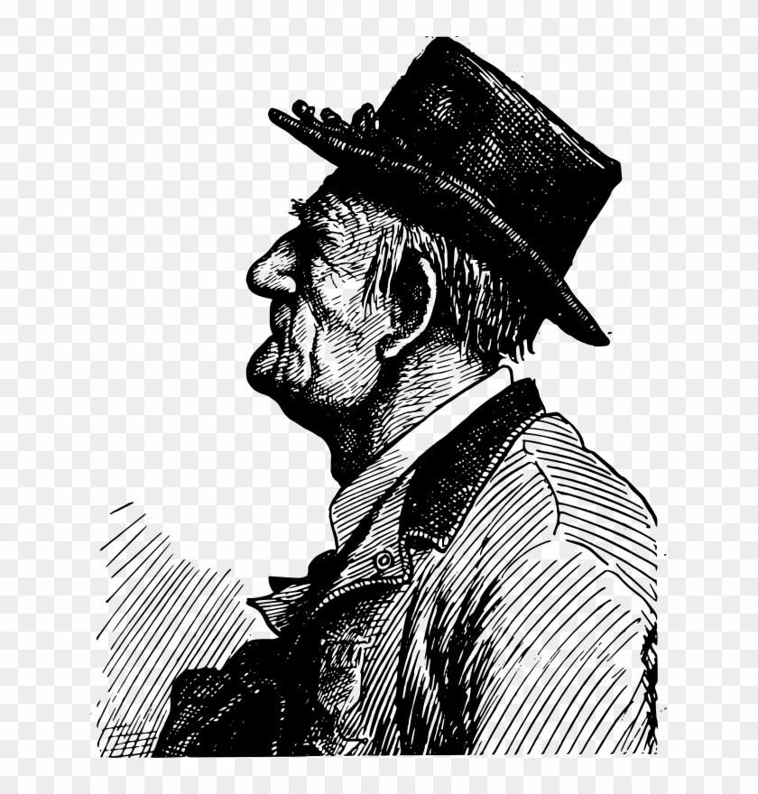 Jpg Royalty Free Library Clipart Old Man - Old Man Face Silhouette - Png Download