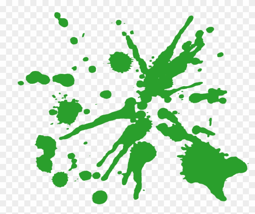 Splatter Transparent Background - Green Paint Splatter Spray Paint Clipart #752343