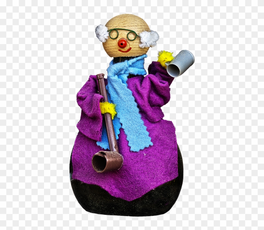 Grandpa, Figure, Holzfigur, Doll, Old Man, Glasses - Figurine Clipart #752345