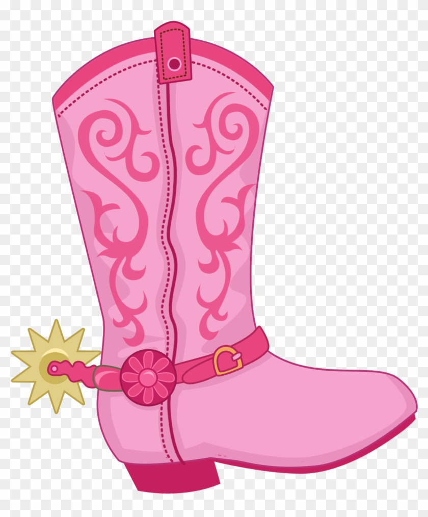 Vector Transparent Library Cowboy Boot Clipart - Pink Cowgirl Boots Clip Art - Png Download