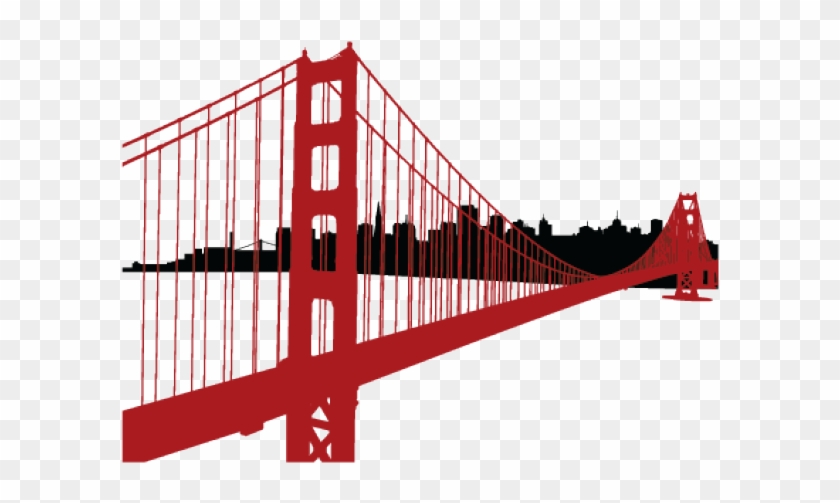 Golden Gate Clipart Beam Bridge - Golden Gate Bridge - Png Download