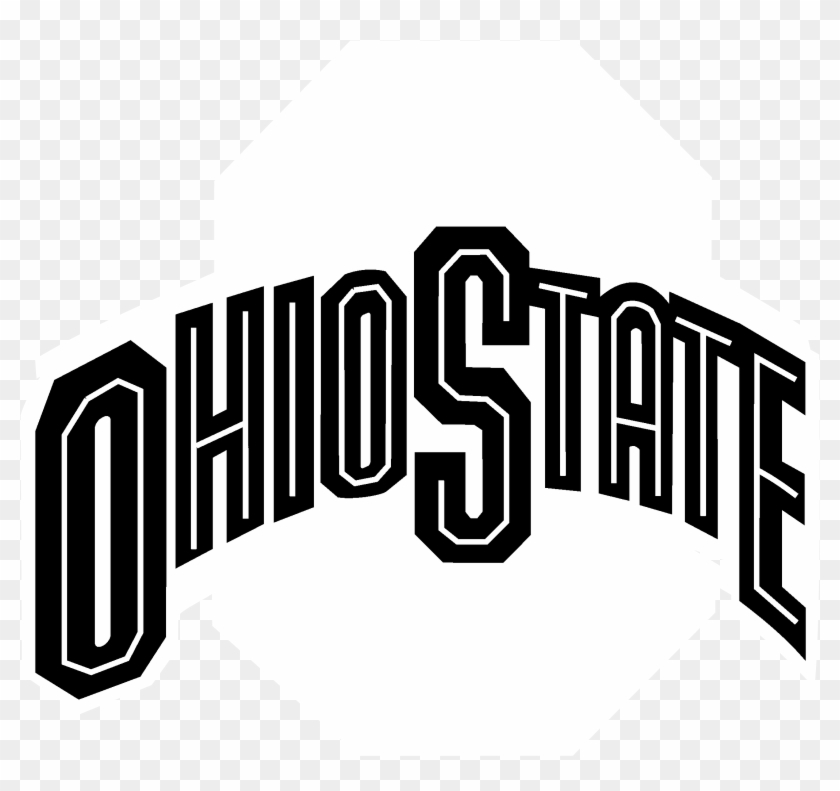 Ohio State Buckeyes Logo Black And White - Ohio State Logo Clipart #753104