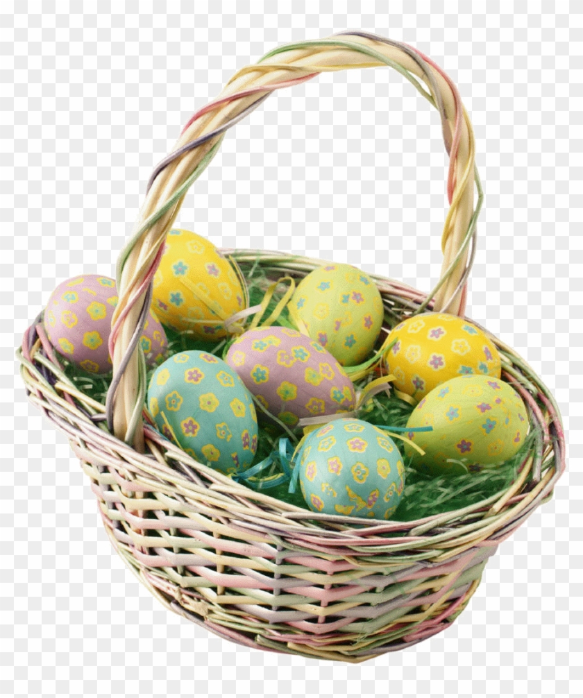 Easter Basket Png Pic - Basket Of Easter Eggs Clipart