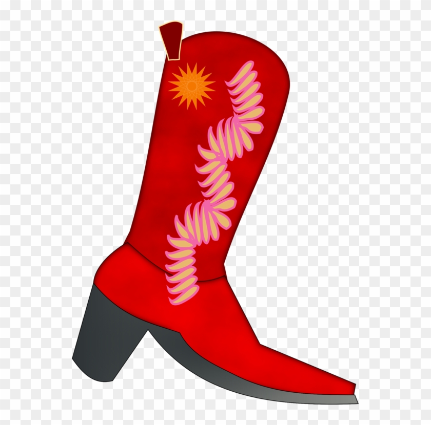 Cowboy Boot Shoe Cowboy Hat - Clip Art American Cowgirl Boots - Png Download
