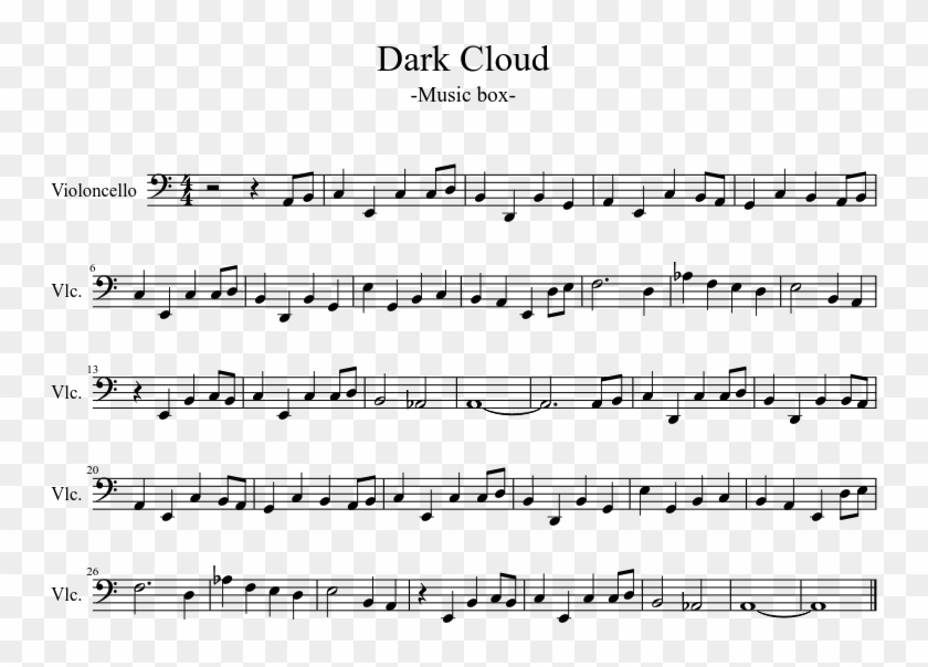 Dark Cloud - Trumpet Partition I Will Survive Clipart